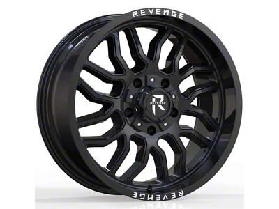 Revenge Off-Road Wheels RV-205 Gloss Black Wheel; 22x12 (20-24 Jeep Gladiator JT)