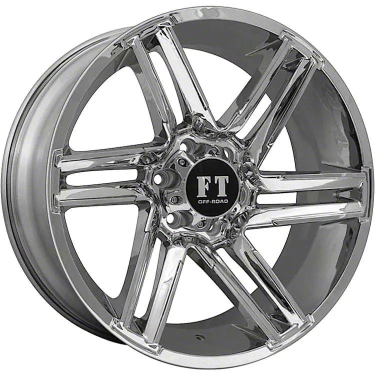 Full Throttle Off Road Jeep Wrangler FT7 Chrome Wheel; 20x9 FT720951390CH (7686 Jeep CJ7