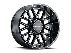 G-FX TM-5 Gloss Black Milled Wheel; 20x9 (07-18 Jeep Wrangler JK)