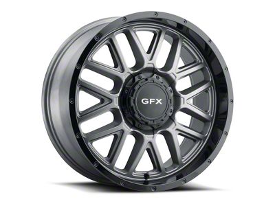 G-FX TM-5 Matte Gray with Matte Black Lip Wheel; 17x8.5 (07-18 Jeep Wrangler JK)