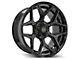 4Play 4P06 Gloss Black with Brushed Face Wheel; 22x10 (07-18 Jeep Wrangler JK)