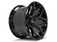 4Play 4P06 Gloss Black with Brushed Face Wheel; 22x12 (18-24 Jeep Wrangler JL)