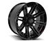 4Play 4P08 Gloss Black with Brushed Face Wheel; 22x10 (18-24 Jeep Wrangler JL)