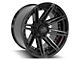 4Play 4P08 Gloss Black with Brushed Face Wheel; 22x12 (76-86 Jeep CJ7)