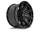 4Play 4P08 Gloss Black with Brushed Face Wheel; 22x12 (07-18 Jeep Wrangler JK)