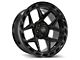 4Play 4P55 Gloss Black with Brushed Face Wheel; 22x10 (07-18 Jeep Wrangler JK)
