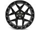4Play 4P55 Gloss Black with Brushed Face Wheel; 22x10 (07-18 Jeep Wrangler JK)