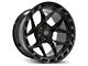 4Play 4P55 Gloss Black with Brushed Face Wheel; 22x12 (18-24 Jeep Wrangler JL)