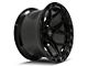 4Play 4P55 Gloss Black with Brushed Face Wheel; 22x12 (07-18 Jeep Wrangler JK)