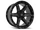 4Play 4P63 Gloss Black with Brushed Face Wheel; 22x10 (18-24 Jeep Wrangler JL)