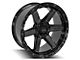 4Play 4P63 Gloss Black with Brushed Face Wheel; 22x10 (07-18 Jeep Wrangler JK)