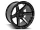 4Play 4P63 Gloss Black with Brushed Face Wheel; 22x12 (07-18 Jeep Wrangler JK)