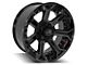 4Play 4P70 Gloss Black with Brushed Face Wheel; 22x10 (07-18 Jeep Wrangler JK)