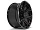 4Play 4P70 Gloss Black with Brushed Face Wheel; 22x10 (07-18 Jeep Wrangler JK)