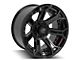 4Play 4P70 Gloss Black with Brushed Face Wheel; 22x12 (18-24 Jeep Wrangler JL)