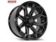 4Play 4P80R Gloss Black with Brushed Face Wheel; 22x10 (76-86 Jeep CJ7)