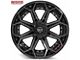 4Play 4P80R Gloss Black with Brushed Face Wheel; 22x10 (20-24 Jeep Gladiator JT)
