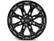 4Play 4P83 Gloss Black with Brushed Face Wheel; 22x10 (07-18 Jeep Wrangler JK)