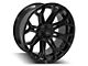 4Play 4P83 Gloss Black with Brushed Face Wheel; 22x10 (18-24 Jeep Wrangler JL)