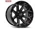 4Play 4P83 Gloss Black with Brushed Face Wheel; 22x12 (07-18 Jeep Wrangler JK)