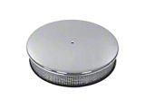 14-Inch Round Smooth Air Cleaner; Chrome (Universal; Some Adaptation May Be Required)