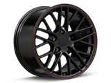 CV08A Gloss Black with Red Pinstripe Wheel; 17x9.5; 54mm Offset (88-96 Corvette C4)
