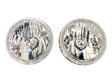 Bous Performance 7-Inch H4 Headlights with Blue Halo; Clear (Universal; Some Adaptation May Be Required)