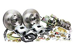 Legend Series Front Disc Brake Conversion Kit with Brake Booster/Master Cylinder Combo and Valve; Cast-Iron Calipers (67-69 Camaro)