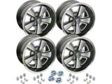 1970-1981 Camaro - Cast Aluminum 5 Spoke Rally Wheel Kits 17x9 With 5 Backsp (70-75 Camaro)