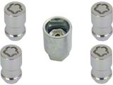 Chrome Wheel Lock Lug Nut Set with Tool, 5 Pieces (64-73 Mustang)