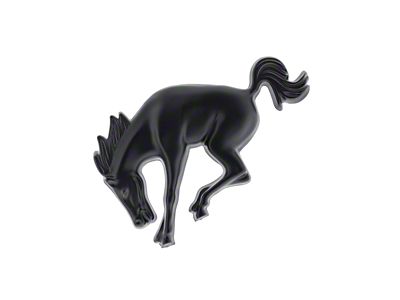 Bucking Horse Emblem; Matte Black (Universal; Some Adaptation May Be Required)