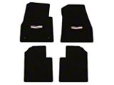 Lloyds Black Fr/Rr Floor Mats Chevy Crest Logo (55-57 Chevy Bel Air; 55-57 Chevy 210; 55-57 Chevy Nomad)