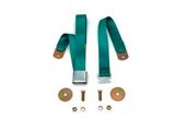 2-Point Lap Belt with Chrome Aviation Style Buckle and Hardware Kit; 74-Inch; Medium Turquoise (47-59 Chevrolet Truck; 60-72 C/K10)