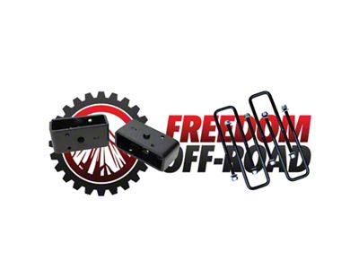 Freedom Offroad 2-Inch Steel Rear Lift Blocks with Extended U-Bolts (05-23 Tacoma)
