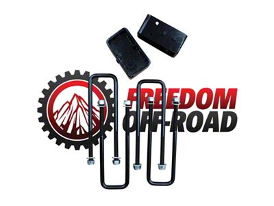 Freedom Offroad 3-Inch Steel Rear Lift Blocks with Extended U-Bolts (07-14 Tundra)