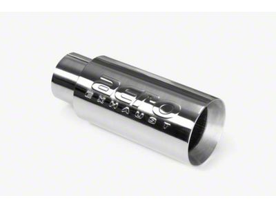 Aero Exhaust Straight Cut Rolled End Stainless Steel Round Exhaust Tip; 3.50-Inch; Polished (Fits 2.50-Inch Tailpipe)