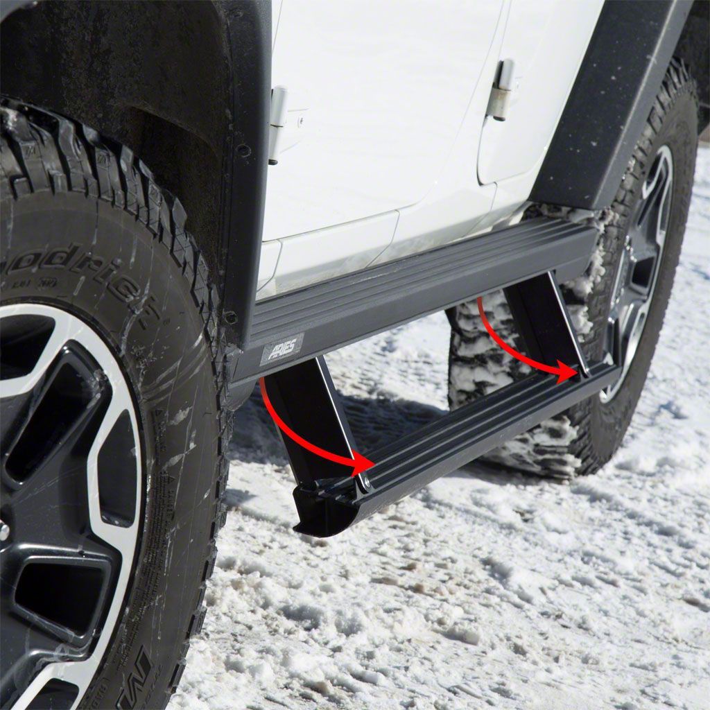 Bronco ActionTrac Powered Running Boards; Carbide Black (2124 Bronco 4