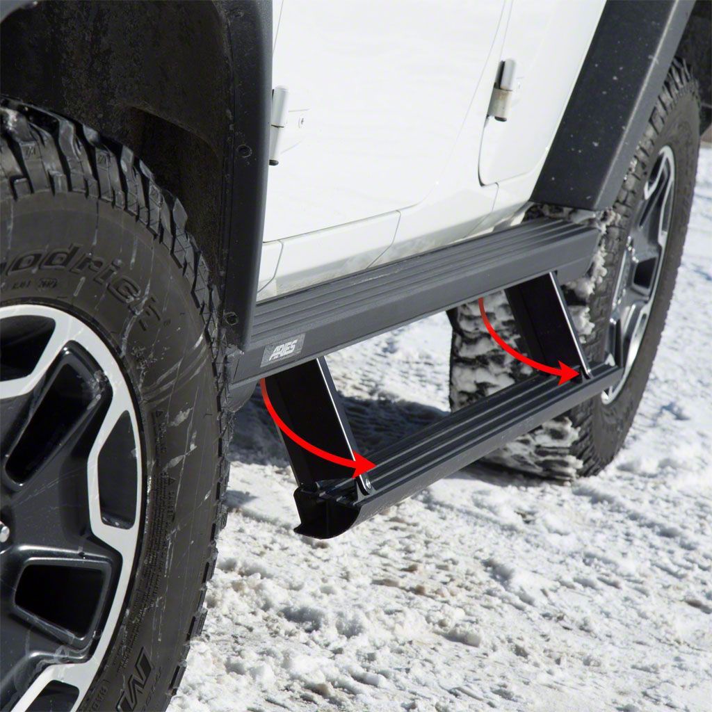 Bronco ActionTrac Powered Running Boards; Carbide Black (2124 Bronco 4Door) Free Shipping