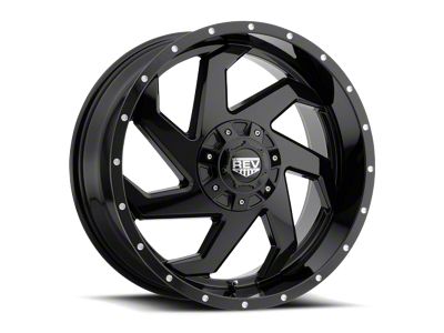 REV Wheels Off Road 895 Series Gloss Black 6-Lug Wheel; 20x9; -12mm Offset (22-24 Tundra)
