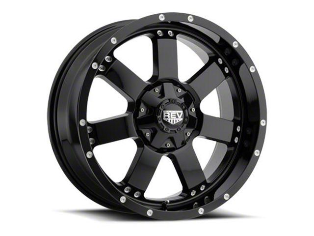REV Wheels Off Road 885 Series Gloss Black 6-Lug Wheel; 17x9; -12mm Offset (10-24 4Runner)