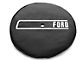 Ford 32-Inch Spare Tire Cover with Ford Logo; Black (21-24 Bronco)