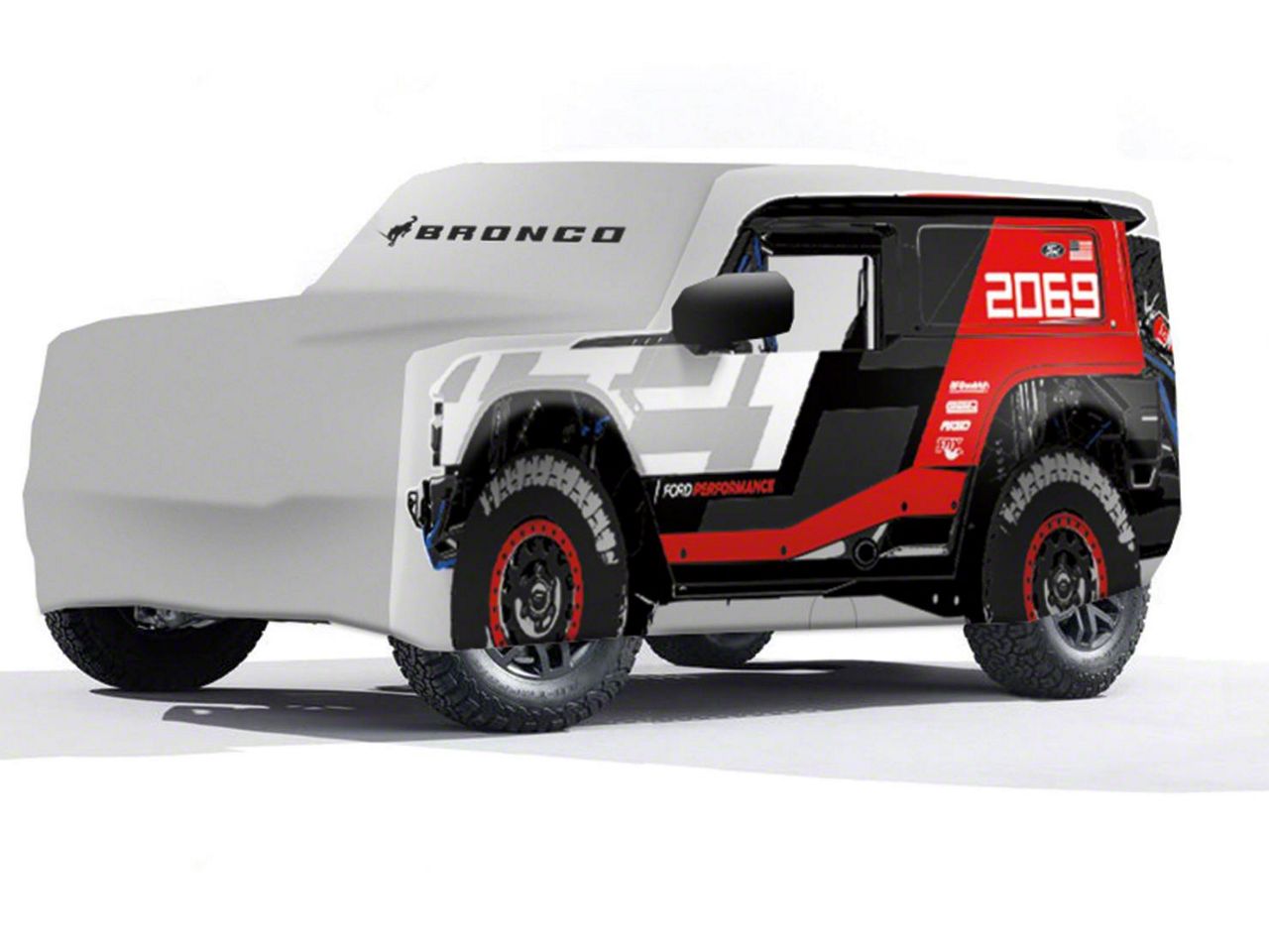 Ford 3D Multicolor Full Vehicle Cover (21-23 Bronco 4-Door w/ Factory Roof Rack)
