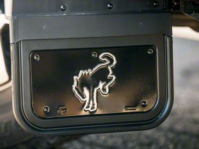Ford Gatorback Splash Guards with Bucking Bronco Logo; Rear Pair (21-23 Bronco)