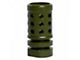Perforated Hole Design AR-15 Rifle Barrel Antenna Tip Flash Hider; Olive Drab/Army Green (Universal; Some Adaptation May Be Required)