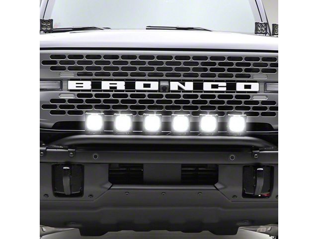 ZRoadz 3-Inch Amber LED Pod Lights with Top Bumper Mounting Brackets (21-24 Bronco w/ Modular Front Bumper)