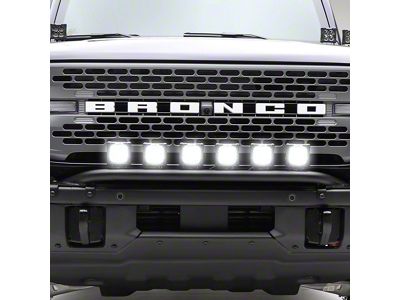 ZRoadz 3-Inch Amber LED Pod Lights with Top Bumper Mounting Brackets (21-23 Bronco w/ Modular Front Bumper)