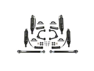 Fabtech 3-Inch Uniball Upper Control Arm Suspension Lift Kit with Dirt Logic 2.5 Reservoir Coil-Overs (21-23 Bronco 4-Door, Excluding Raptor)
