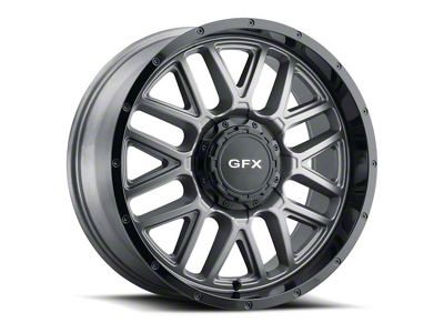 G-FX TM-5 Matte Gray with Matte Black Lip 6-Lug Wheel; 20x9; 0mm Offset (16-23 Tacoma)