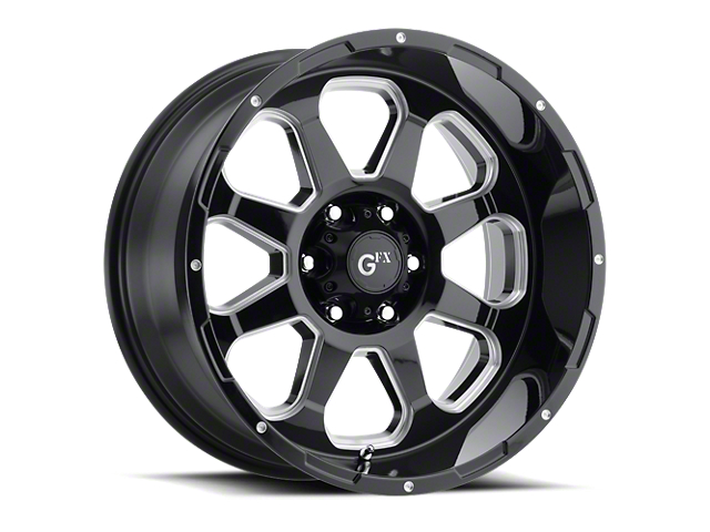 G-FX TR-10 Gloss Black Milled 6-Lug Wheel; 20x9; 12mm Offset (05-15 Tacoma)