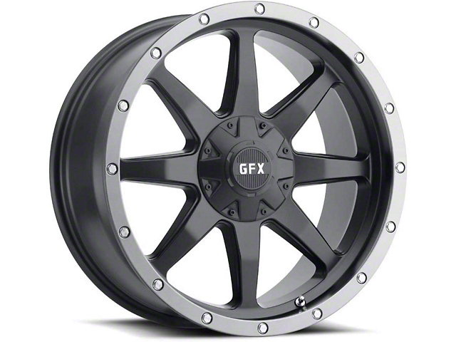 G-FX TR-14 Matte Black with Gray Ring 6-Lug Wheel; 20x9; 12mm Offset (05-15 Tacoma)